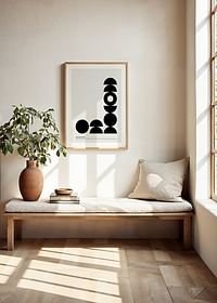 Geometric Graphic Black No2-4