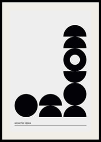 Geometric Graphic Black No2-2