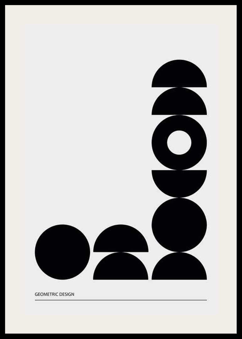 Geometric Graphic Black No2-12