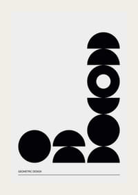 Geometric Graphic Black No2-3