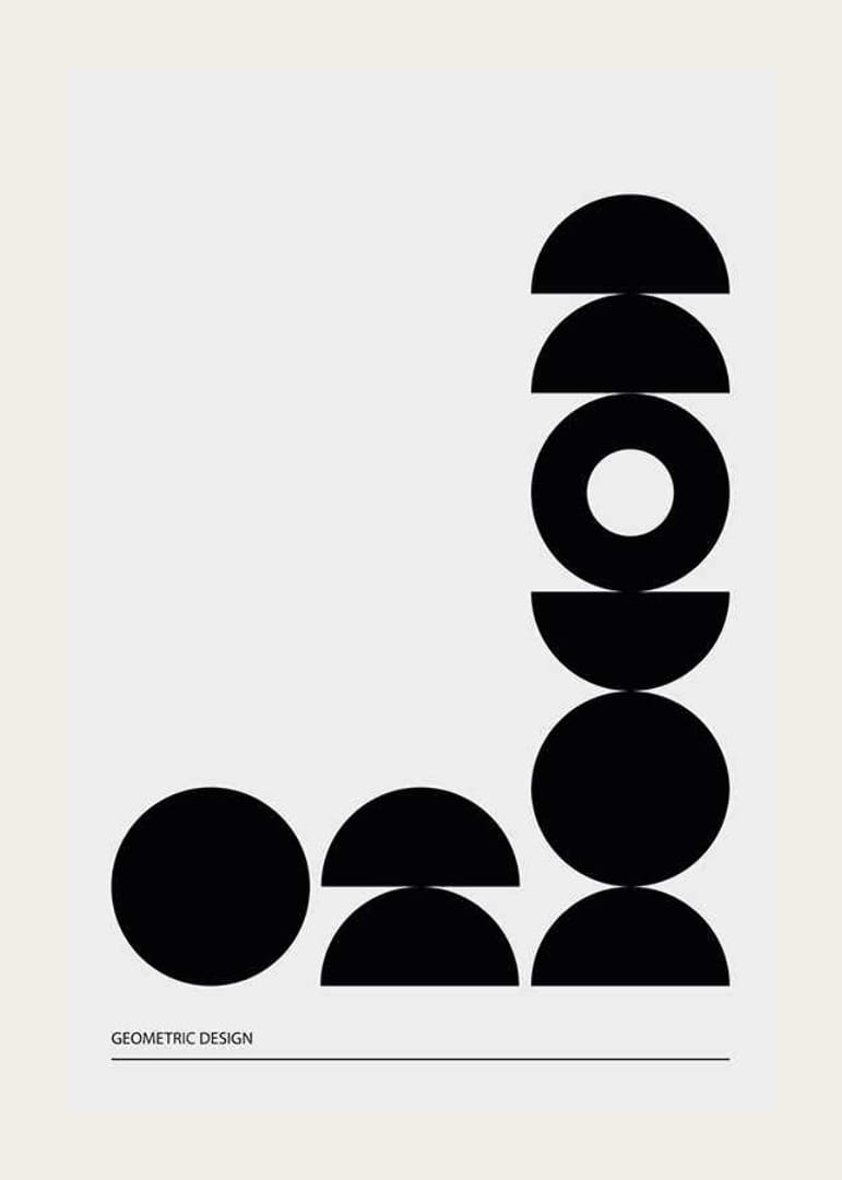 Geometric Graphic Black No2-12