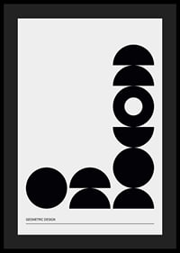 Geometric Graphic Black No2-4