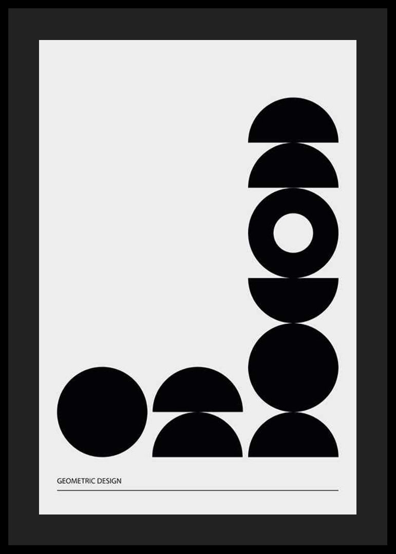 Geometric Graphic Black No2-12