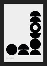 Geometric Graphic Black No2-5