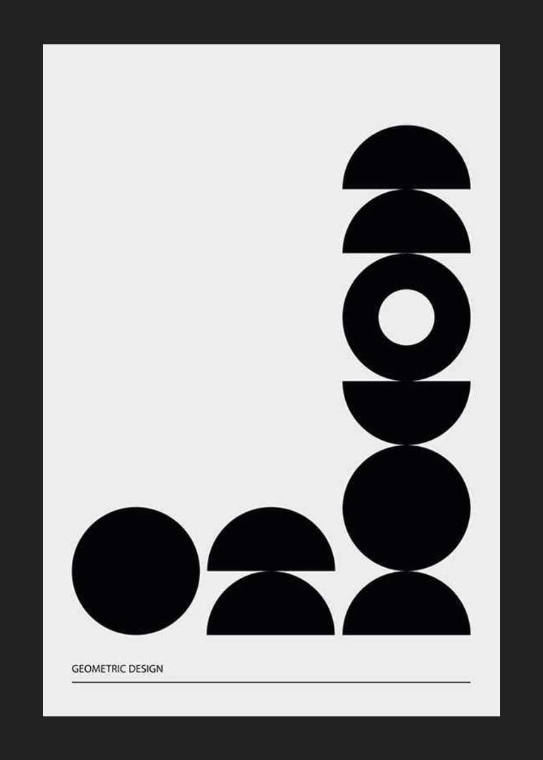 Geometric Graphic Black No2-12