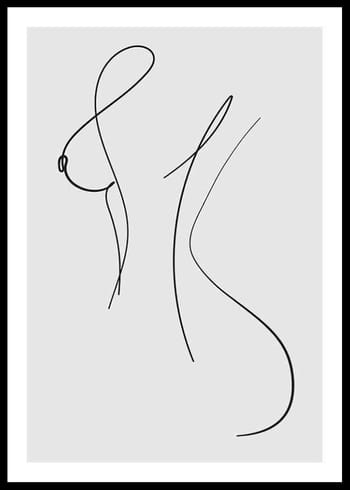 Poster Curved Lines No1