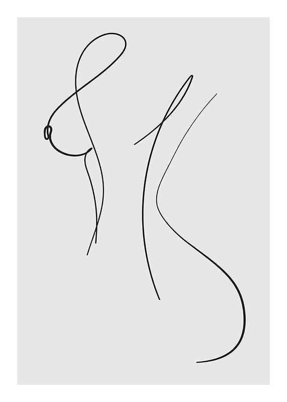 Plagát Curved Lines No1