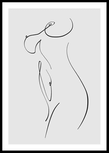 Poster Curved Lines No2