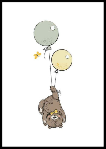 Poster Animals And Balloons No3