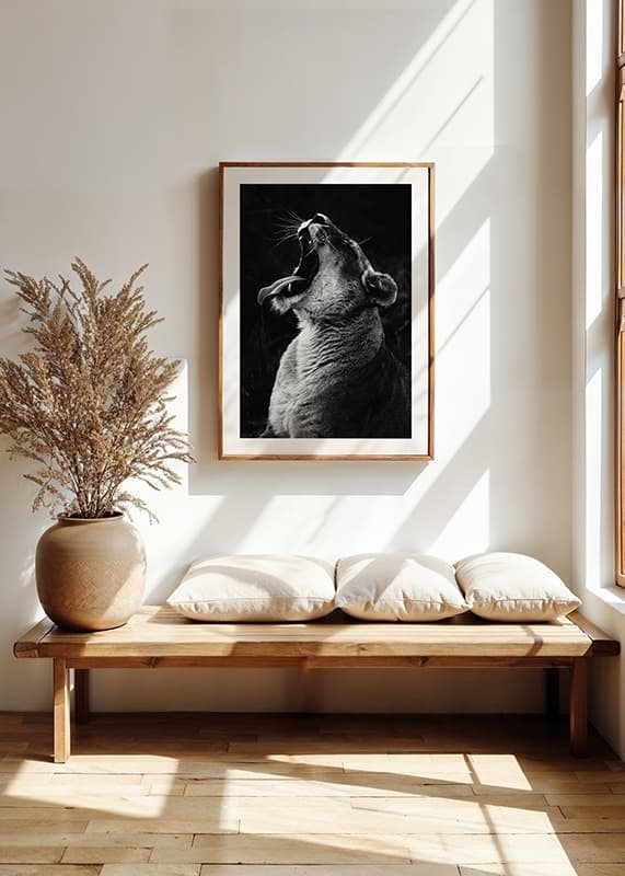 Póster Yawning Lion crossfade