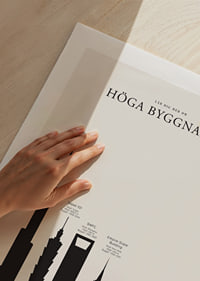 Illustration av silhuetter av berömda höga byggnader, svartvit-9