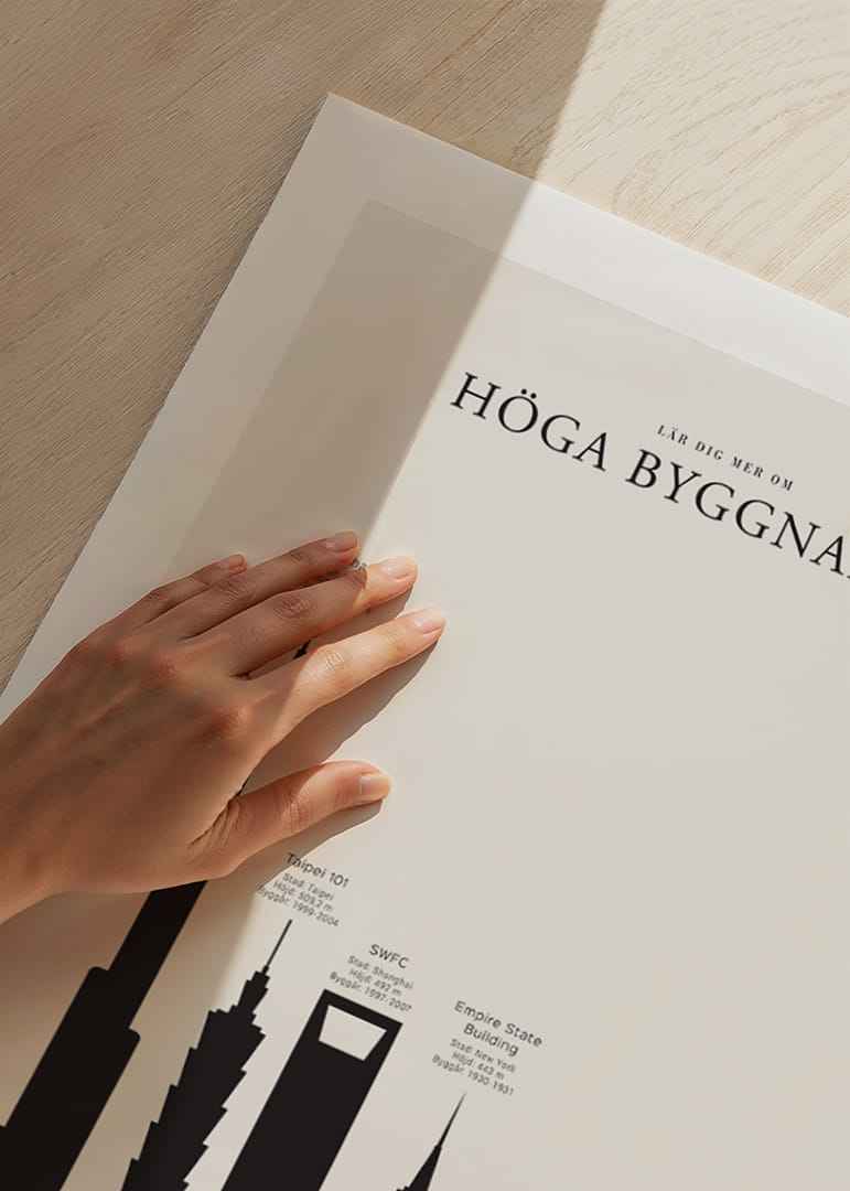 Illustration av silhuetter av berömda höga byggnader, svartvit-12