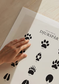 Stiliserade svarta djurspår på ljusgrå bakgrund-5