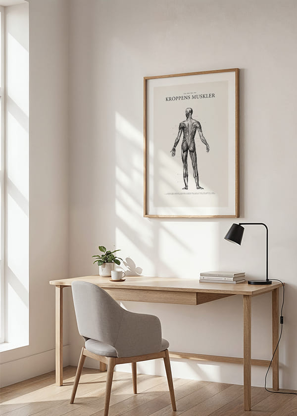 Poster Kroppens Muskler Baksida crossfade