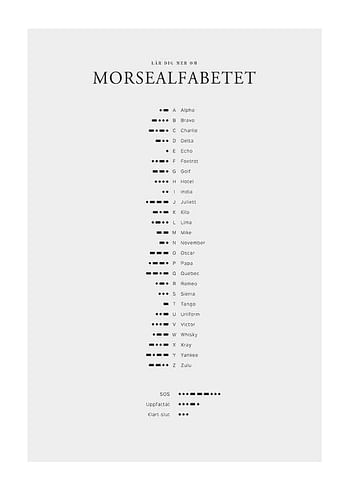 Poster Morsealfabetet