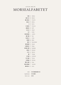 Minimalistisk översikt av morsealfabetet i svart på ljus bakgrund-3