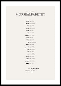 Minimalistisk översikt av morsealfabetet i svart på ljus bakgrund-0