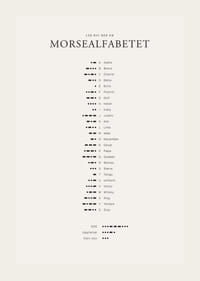 Minimalistisk översikt av morsealfabetet i svart på ljus bakgrund-3