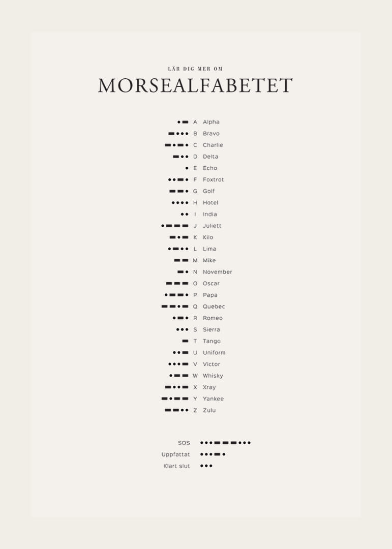 Minimalistisk översikt av morsealfabetet i svart på ljus bakgrund-12