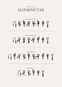 Illustrerade instruktioner för fyra slipsknutar i svartvitt-3