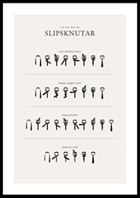 Illustrerade instruktioner för fyra slipsknutar i svartvitt-0