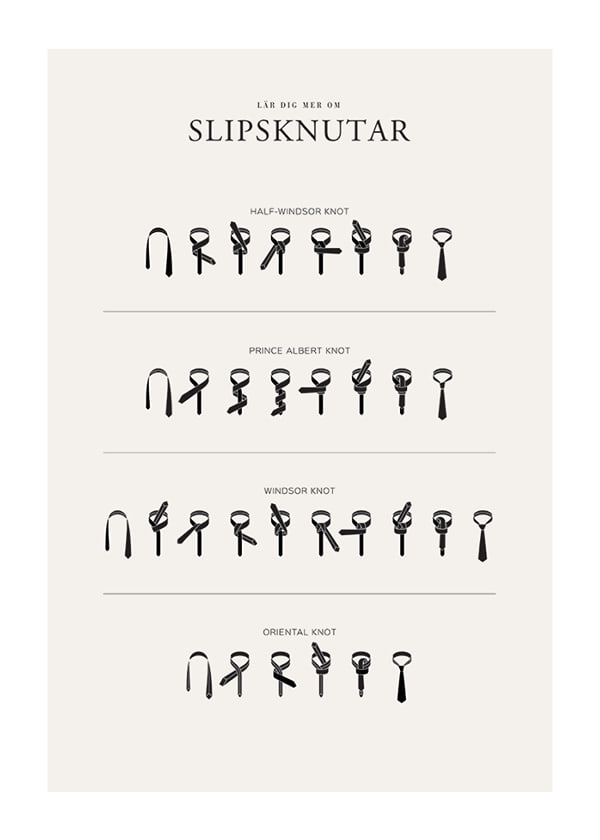 Poster Slipsknutar