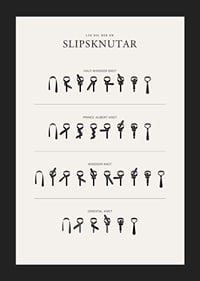 Illustrerade instruktioner för fyra slipsknutar i svartvitt-5