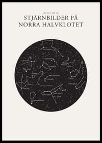 Grafisk illustration av stjärnbilder i svartvitt cirkelformat-2