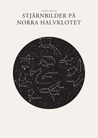 Grafisk illustration av stjärnbilder i svartvitt cirkelformat-7