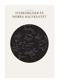 Grafisk illustration av stjärnbilder i svartvitt cirkelformat-1