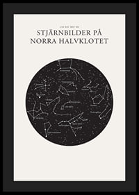 Grafisk illustration av stjärnbilder i svartvitt cirkelformat-4