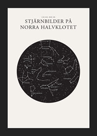 Grafisk illustration av stjärnbilder i svartvitt cirkelformat-5