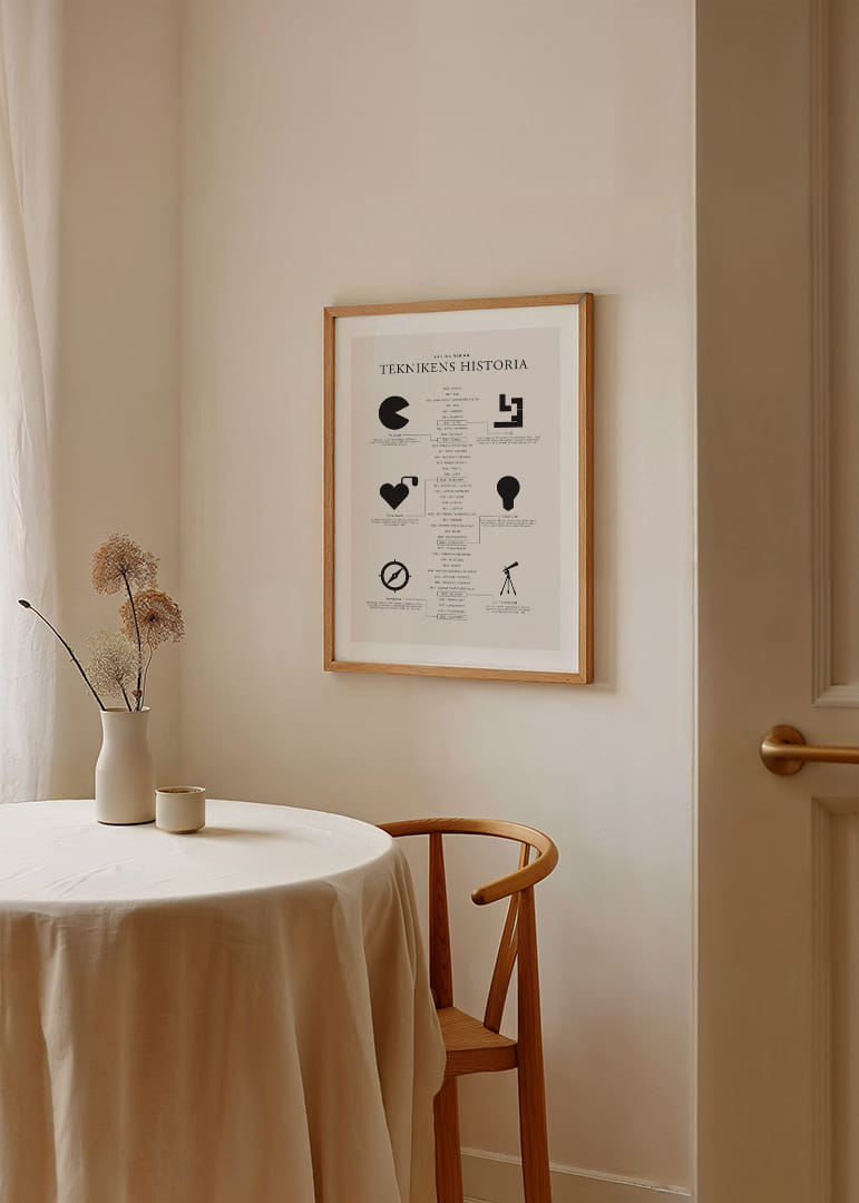 Svartvita symboler av historiska uppfinningar på ljus bakgrund-12