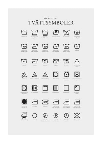 Poster Tvättsymboler