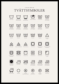 Svartvita tvättsymboler och förklarande textillustrationer-6