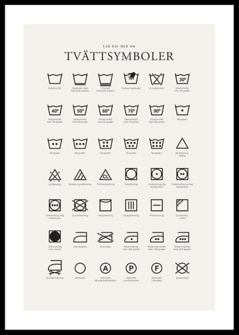 Poster Tvättsymboler