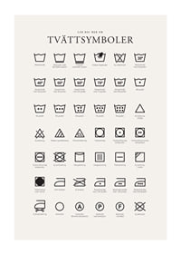 Svartvita tvättsymboler och förklarande textillustrationer-1