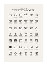 Svartvita tvättsymboler och förklarande textillustrationer-1