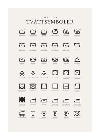 Poster Tvättsymboler