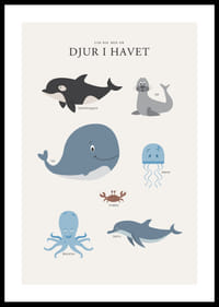 Illustrerade havsdjur i mjuka färger mot ljus bakgrund-0