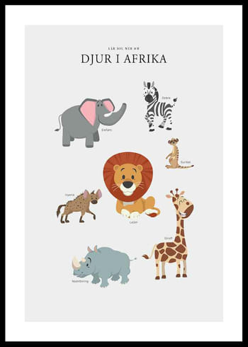 Poster Djur I Afrika