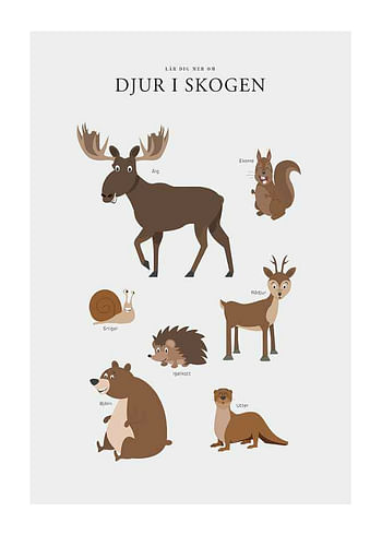 Poster Djur I Skogen
