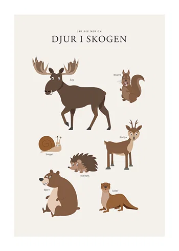 Poster Djur I Skogen