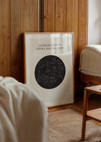 Svartvit illustration av stjärnbilder på södra stjärnhimlen-4