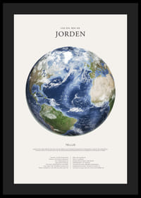 Illustrerad jordglob med fakta och namnet Tellus på vit bakgrund-4