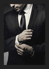 Close-up of man in black suit adjusting cufflinks-1