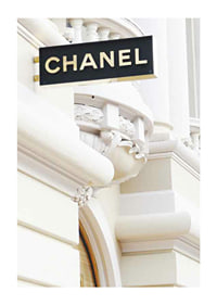 Photograph of Chanel sign against bright classic facade-1