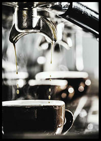 Close-up of coffee machine brewing coffee in dark cups-6