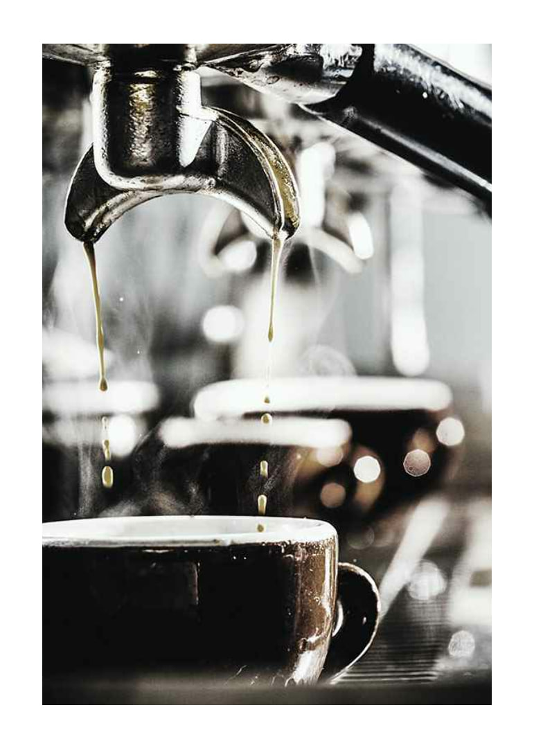 Close-up of coffee machine brewing coffee in dark cups-12
