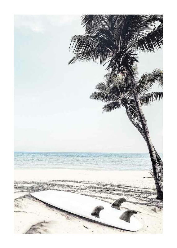 Plagát Surfboard On Beach